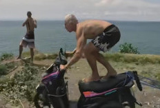 Link Video Bule Lompat dari Motor Sewaan ke Laut Bikin Geger Warga Bali, Berujung Diciduk Polisi